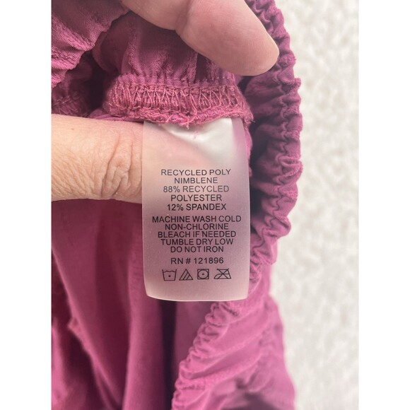 Title Nine Women's XS Wide Leg Crop Pants Recycled High Waisted Stretch Pink - Picture 9 of 10